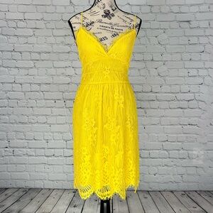 Yellow Aooksmery Lace Dress (S)